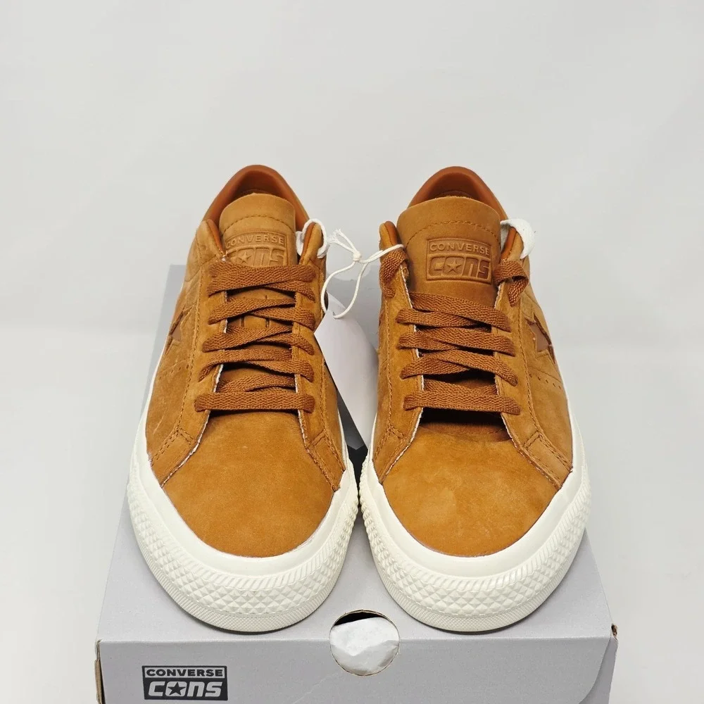 Converse One Star Pro Nubuck Warm Tan & Egret Skate Shoes Mens 8‎ Womens 9.5 - Picture 2 of 7